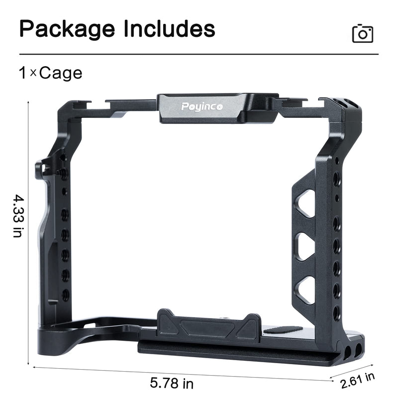 Camera Cage with Standard Cold Shoe for Sony A7M4 Camera.