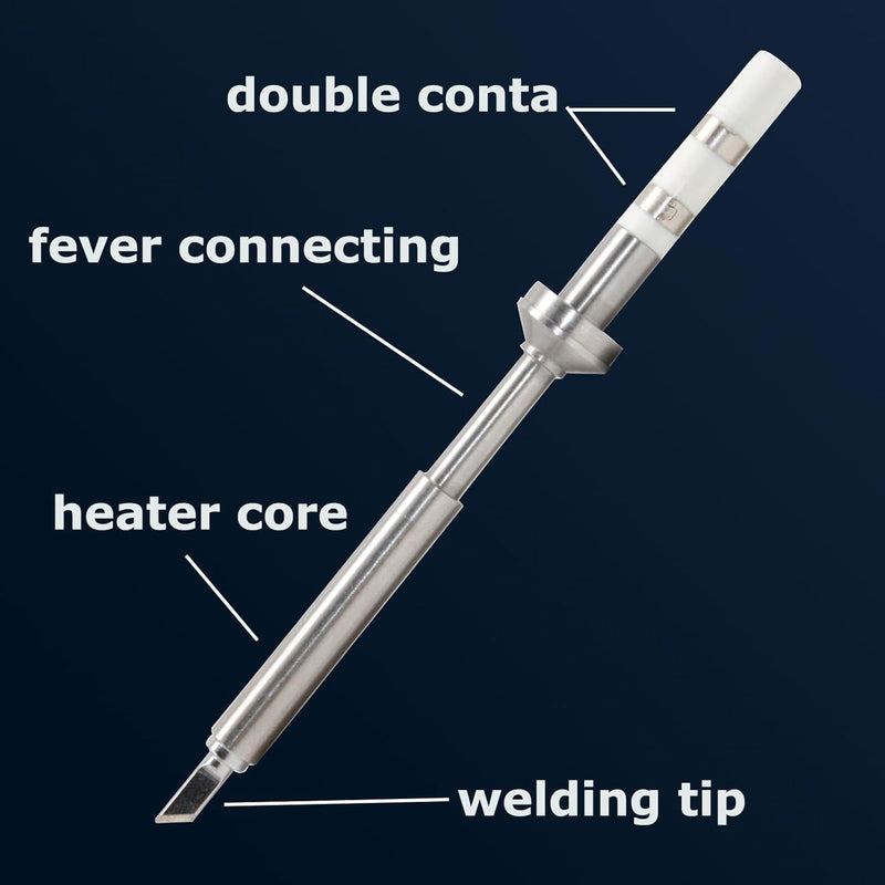 3PCS Soldering Iron Tips,TS100 Series Rapid Heating Replacement Tip for Pinecil TS100 | TS101 Soldering Iron,Easy to Instal Solder Accessories (TS100-3) TS100-3