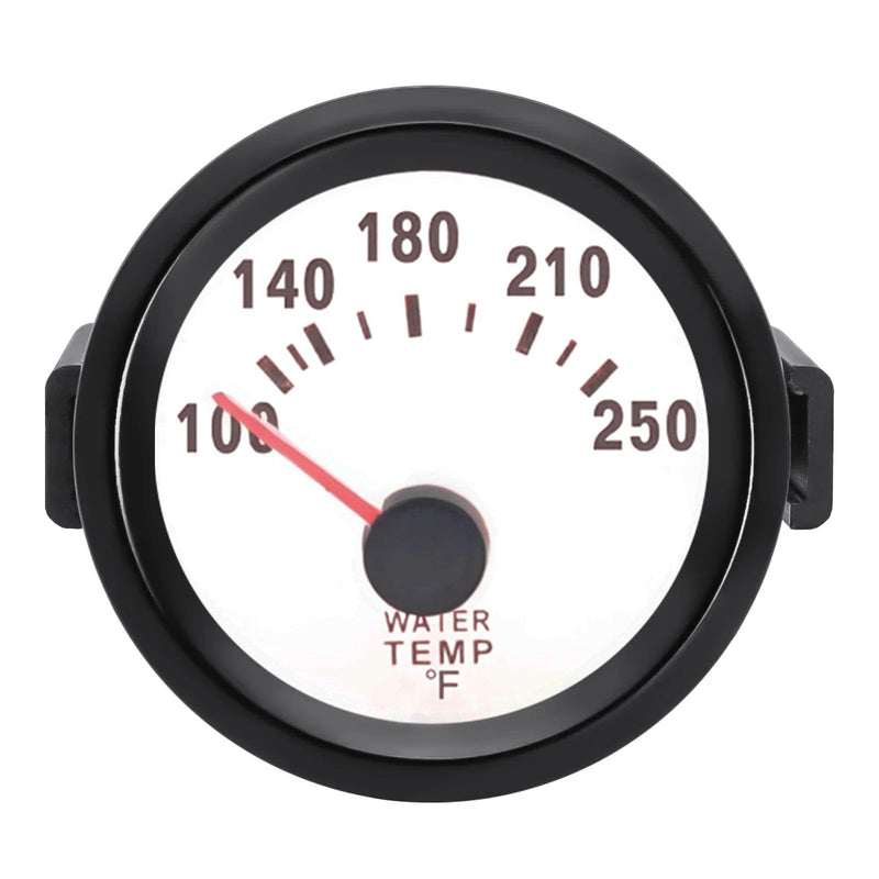2" Universal Water Temp Gauge, 100-250℉ Blue LED Backlit DC 12V Thermometer Kit for Car/Boat/Truck/Motorcycle