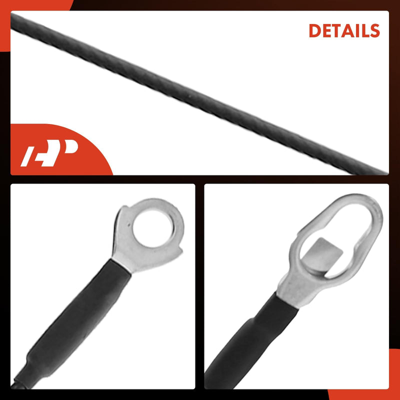 A-Premium Tailgate Cable Left & Right Side Compatible with 1983-1996 Ford F-150, 1983-1997 F-250/F-350, 1997 F-250 HD, 1983 F-100, 21-1/8 Inch Tailgate Support Cable Strap, # E3TZ9943052B