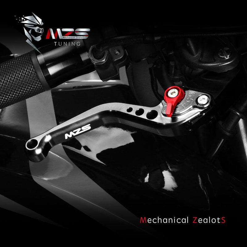 MZS Black Motorcycle Brake Clutch Levers Adjustable Short Compatible with GROM MSX125 14-25 | CBR250R 11-15 | CBR300R CB300F 14-22 | CB300R 18-24 | CBR500R CB500F CB500X 13-21 | Monkey 18-24 GROM/CBR250R/CBR300R/CBR500R/CB500F