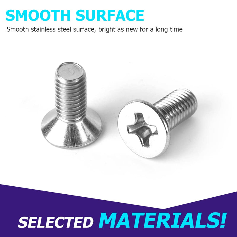 12PCS Stainless Steel Brake Disc Rotor Screws, 93600-06014-0H, Retaining Hardware Bolts Screw Kit for Front and Rear, Car Replacement for Acura, K3, City, Civic, Accord, Odyssey 12 PCS