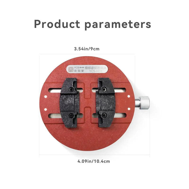 Universal Phone PCB Circular Fixture Motherboard Soldering Ring Clamp Phone Repair Clamping Tool for Phone BGA CPU IC Chip Glue Tin Removal Repair,Red