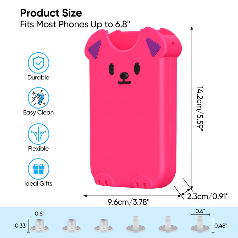 Phone Holder for Bogg Bags Beach Tote,Crossbody Phone Pouch Sleeve Case Bag | Universal, Detachable Lanyard Strap, Cute Dog, Simple Modern Silicone Holster, Women Daily Use Girls Beach Travel Organize