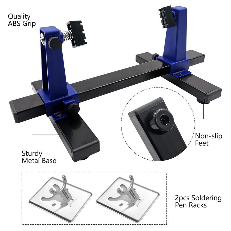 Adjustable Soldering Clamp, PCB Holder Frame and Clamping Kit for Circuit Board Soldering Motherboard Soldering Repair Tool 360 Degree Rotation