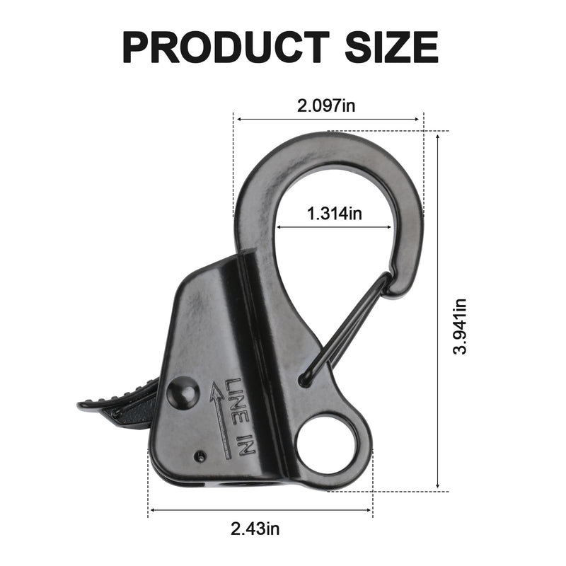 Leero 2PCS/4PCS Stainless Steel Anchor Hook, Load Capacity 8,000 lbs Boat Anchor Hook, Boat Anchor Hook Clip for 3/8“ - 5/8” Boat Anchor Rope with Quick Release for Small Boat Pontoons and Kayaks 2 Pack