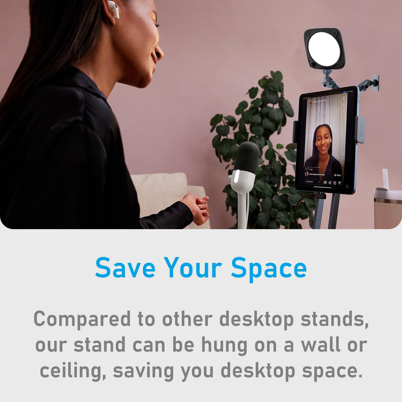 Webcam Wall-Mount, Ceiling-Holder Stand Compatible with Elgato Facecam-4K,MK.2,pro Webcams and Key Light Neo