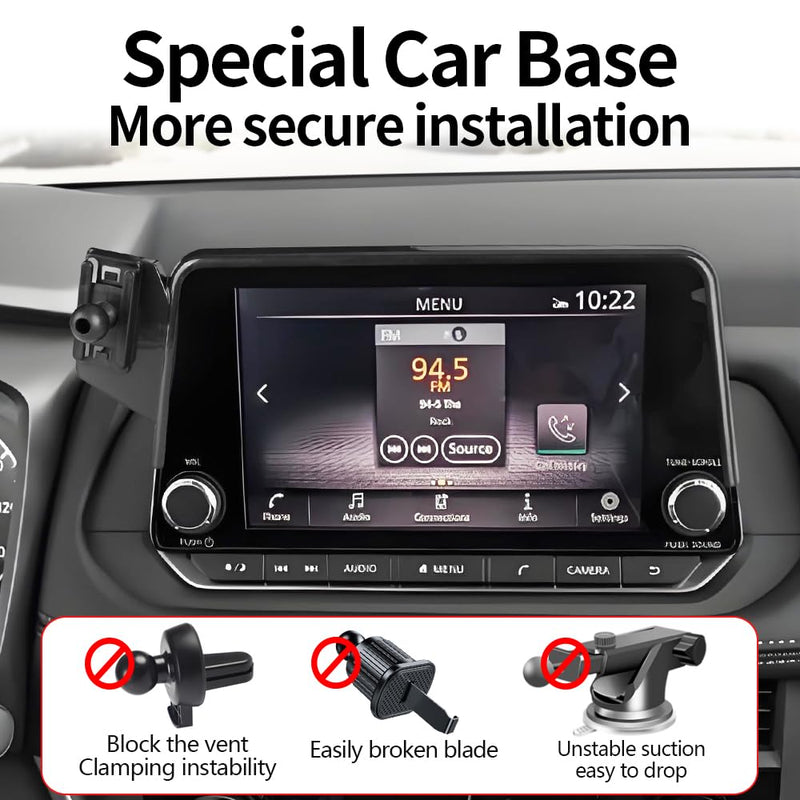 Magsafe Car Magnetic Phone Mount for Nissan Rogue 2021-2026 and Altima 2019-2026 and Sentra 2020-2025【 8-inch Screen 】 Auto Accessories Best Cell Phones Holder Fast 15W Wireless Charger Stand