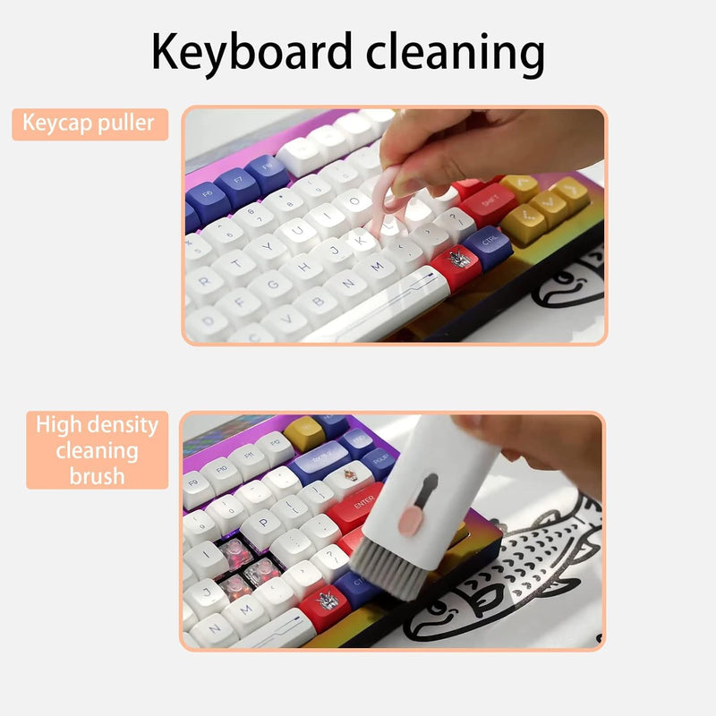 7-in-1 Electronic Cleaner Kit,Keyboard Cleaner,Laptop Cleaner Kit for Monitor, Cell Phone, Headset, Laptop Camera Lens (Blue) Blue