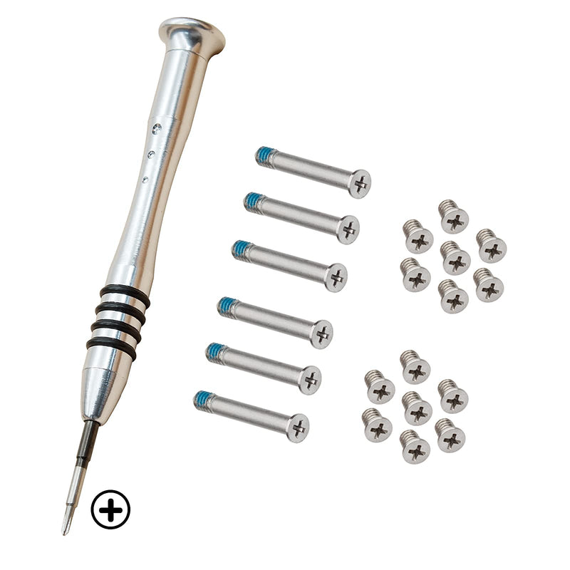 2 Sets Replacement Screws with Screwdriver for MacBook Pro 13" 15" 17" A1278 A1286 A1297 2009-2012, Unibody Bottom Case Cover Phillips Repair Tool Kit Notebook Laptop PC Computer Screw (1)