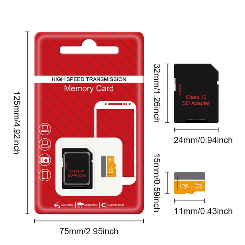 128GB SD Card, High Speed 4K Video for Dash Cam, (Yellow) | C10 U3 V30 A2, Security Camera, Smartphones, Tablets, Nintendo Switch