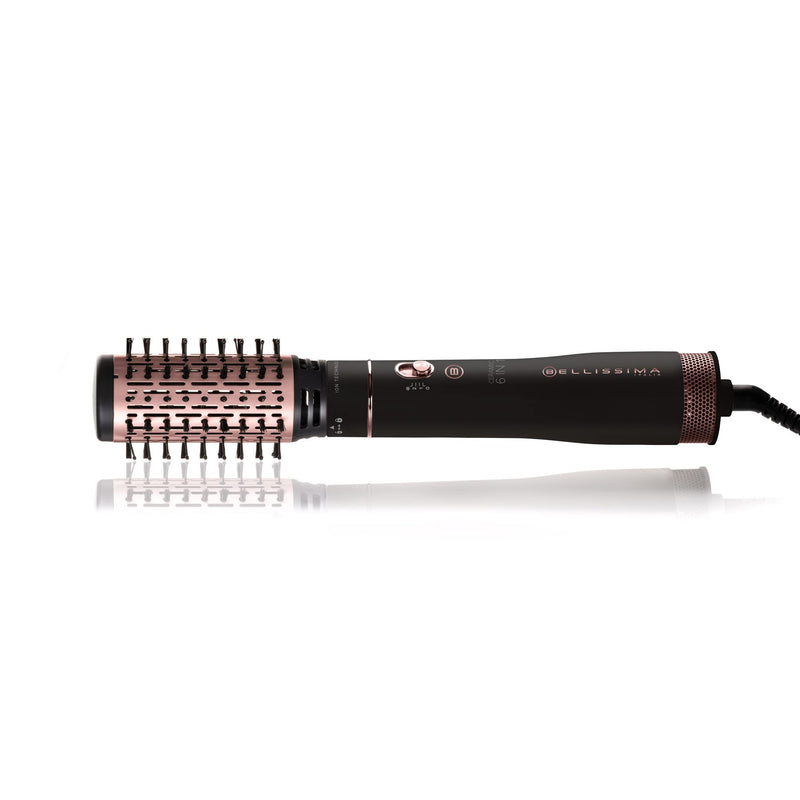 Bellissima 6-in-1 Hot Air Styler & Volumiser Hair Dryer Brush | Ionic, Ceramic & Keratin Technology, 1000W, 2 Heat/Speed Settings, Smooth, Frizz-Free Volume, All Hair Types 6 in 1 Hot Air Brush
