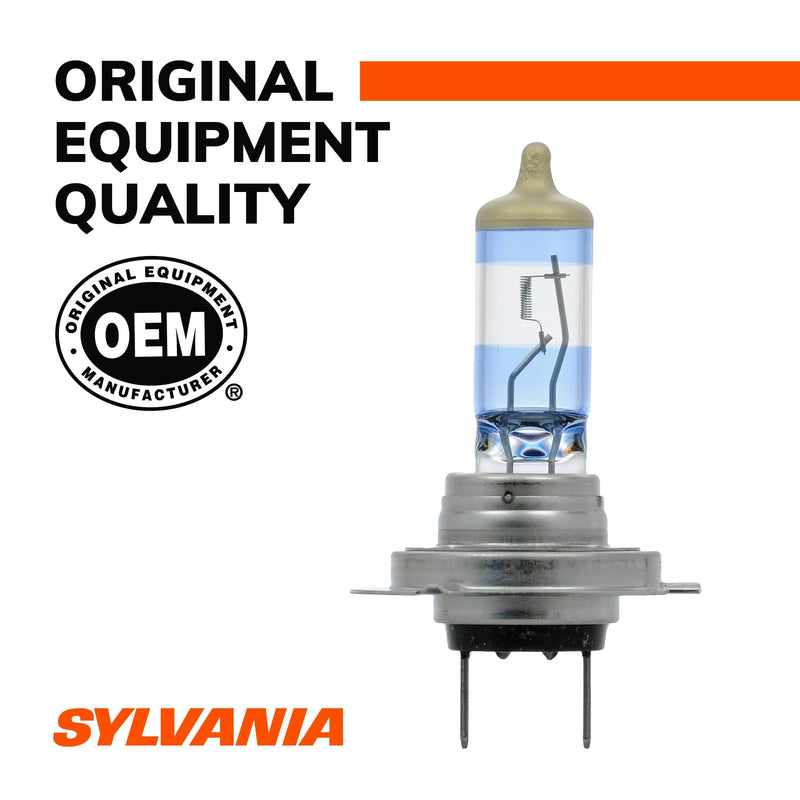 SYLVANIA - H7 SilverStar Ultra - High Performance Halogen Headlight Bulb, High Beam, Low Beam and Fog Replacement Bulb, Brightest Downroad with Whiter Light, Tri-Band Technology (Contains 2 Bulbs)