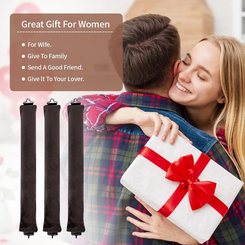  [AUSTRALIA] - elook 3PCS Heatless Curlers (2) | High Resilience Hair Rollers Lazy Heatless Blowout Rods, Soft Velvet Thick Flexi Rods with Hook, Long DIY Hair Styling Tools 2