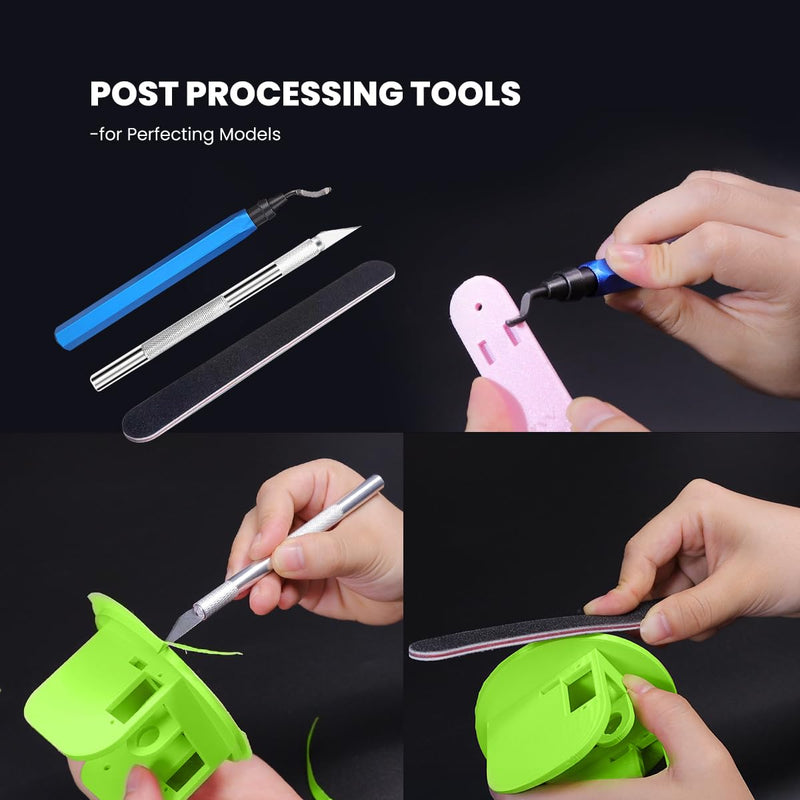 3D Printer Tools Kit for Cleaning, Assembly & Print Finishing, Fits FDM Printers