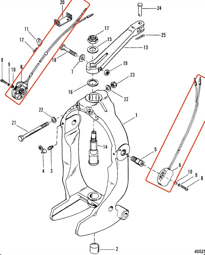 805320A03 Tilt and Trim Sender Limit Kit for MerCruiser Stern Drive MC-I R MR Alpha One Bravo Replace 805129A3 805130A2 Sierra 18-7633