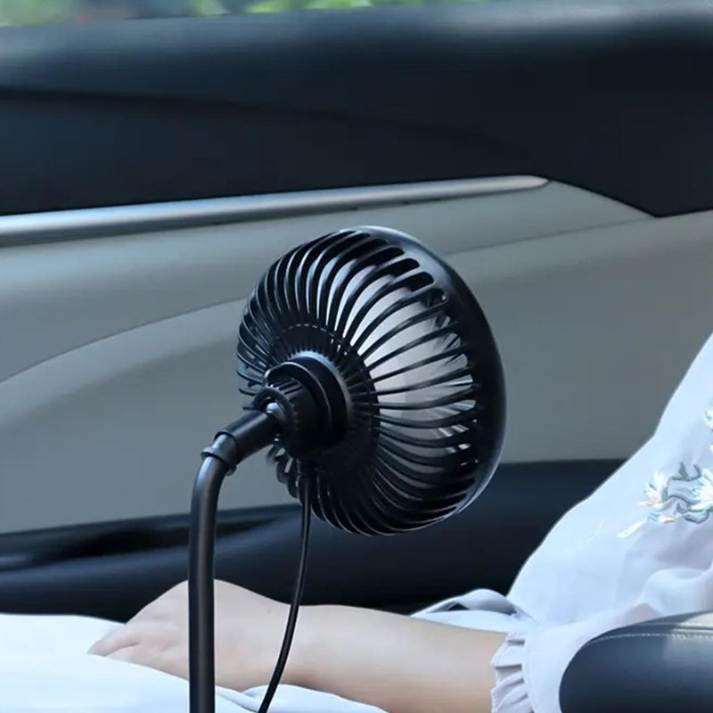 Car Fan, Powerful Low Noise, 3 Speeds Adjustable, Professional Design, Easy to Install, Portable USB Powered Fan with Gooseneck for Car Trucks RVs Bus