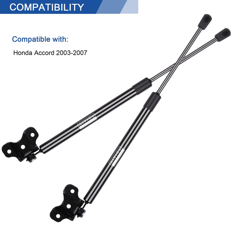 Front Hood Struts Shocks Lift Supports Gas Springs 4157 Compatible with Honda Accord 2003 2004 2005 2006 2007 Replacement SG326013, Pack of 2 2003-2007