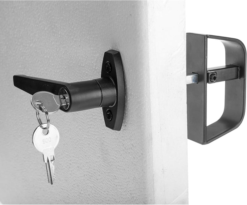 Yaegoo 2 Pack 4-1/2" Stem Shed Door Lock T-Handle Lock Kit, 2 Keys Each Lock Latch, Shed Door T Handle Lock, Storage Barn Shed Door Hardware Lock Set (4.5 Inch) 4.5 Inch