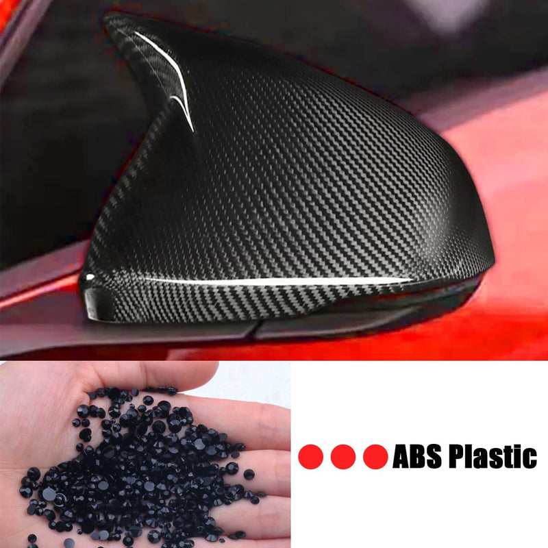 Auto Car Mirror Cover Rearview Mirror Guard Covers Side Cap Trim for Mustang 2015-2025 GT/GT Premium/Ecoboost/Ecoboost Premium/V6,Not Fit for Mach-e,With Turn signal Light,Carbon Fiber Look Carbon Fiber Look