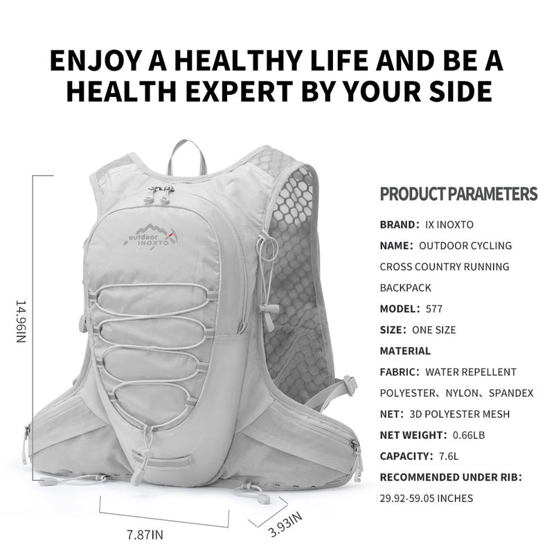Running Hydration Vest for Men Women Water Backpack for Running 3L Running Hydration Pack for Trail Running Marathon Race Hiking grey