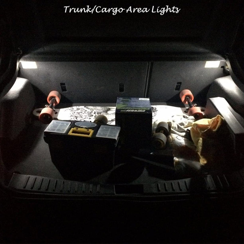 Alla Lighting T10 Wedge 194 168 2825 W5W LED Bulbs, 6000K White License, Reverse, Trunk, Marker, Parking, Door, Map, Dome Lights Lamps, 360° Light 4014 18-SMD Super Bright 558 161 175