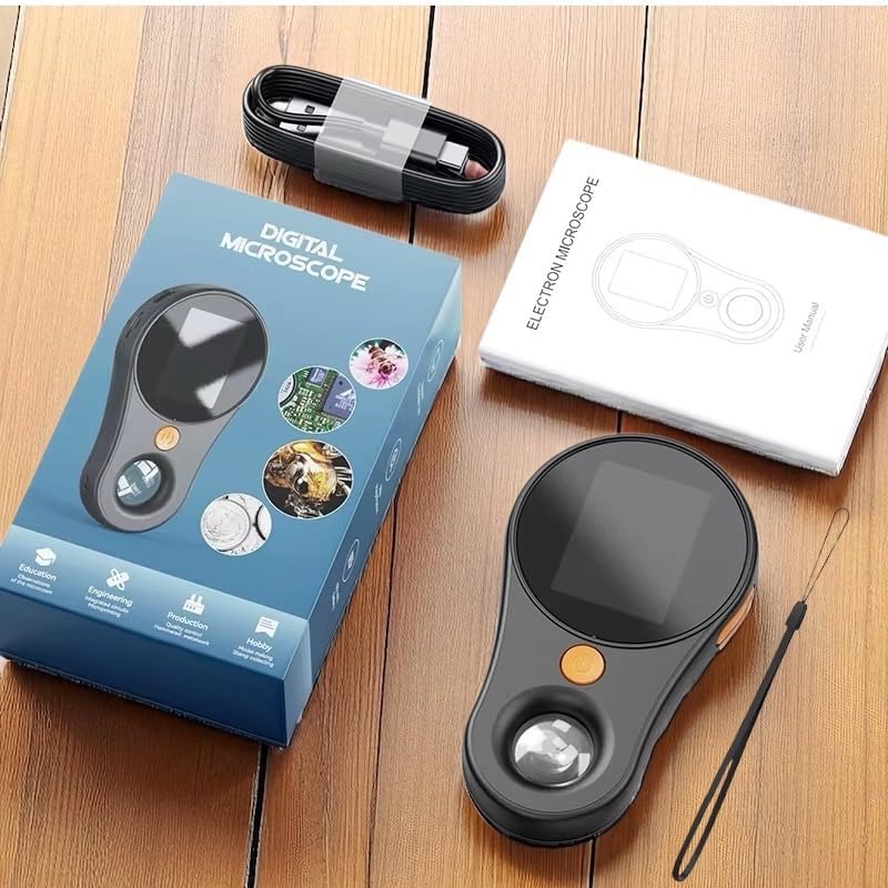 Digital Microscope 500x with 2.0" IPS Screen, Magnifying Glass, Coin Microscope, Trichome Microscope, USB Connection, Ideal for Electronics, Jewelry and Kids