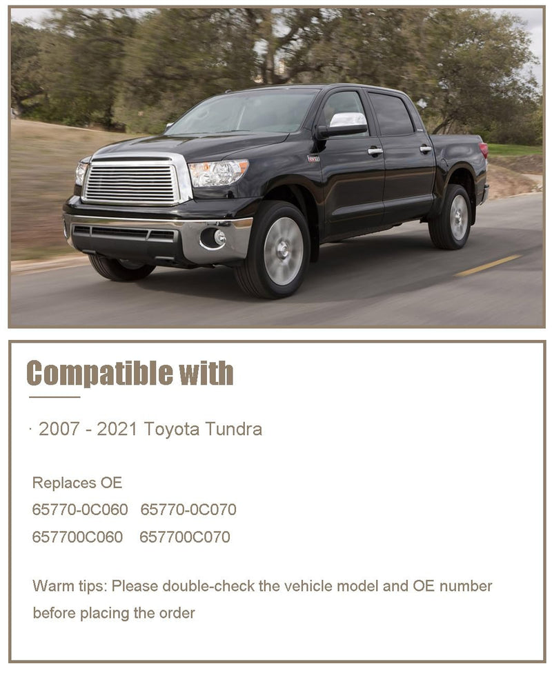 Tailgate Support Cable Straps, Compatible with 2007-2021 Toyota Tundra, Length 17-3/4", Replaces 65770-0C060 65770-0C070