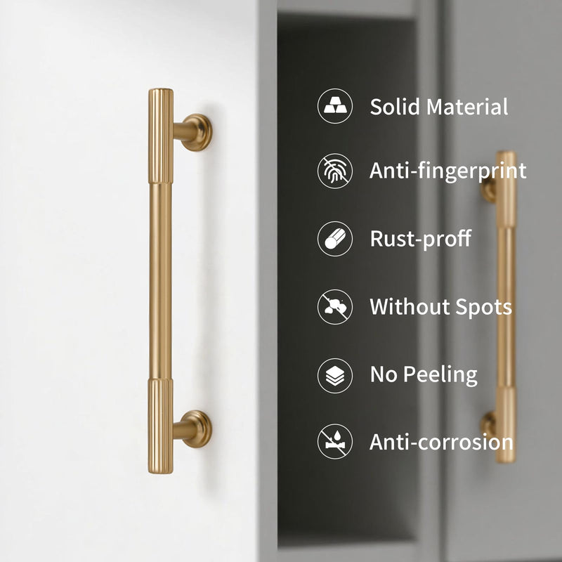3 inch (76mm) Champagne Bronze Cabinet Pulls, 10 Pack | Solid zinc alloy champagne bronze pulls, 3 in (76mm) hole centers; fit cabinets, drawers, closets & vanities 3"(76MM) Hole Centers