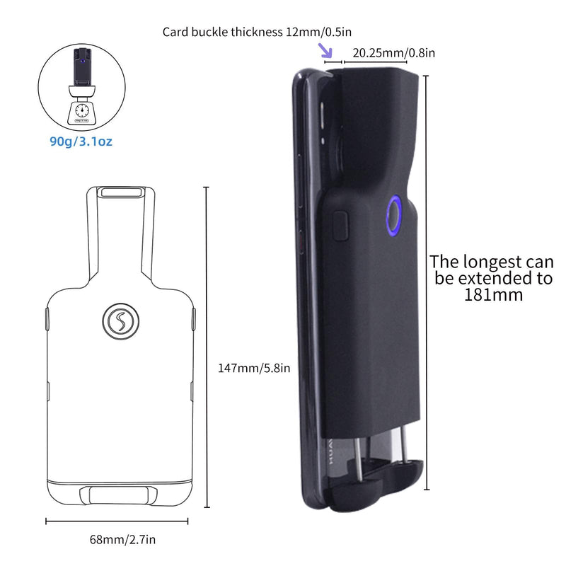 Symcode Portable Barcode Clip with Bluetooth - 1D 2D QR Bar Code Reader, PDF417, Data Matrix, Maxicode, Wireless Connect