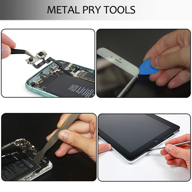 Ewparts Spudger Tool Kit Pry Tools for Electronics Components Repair with Metal Spudger Plastic Spudger Tweezers Opening Tool for Laptop,Mobile,iPhone,PSP,Tablet,MacBook,ipad Repair Pry Tool Kit