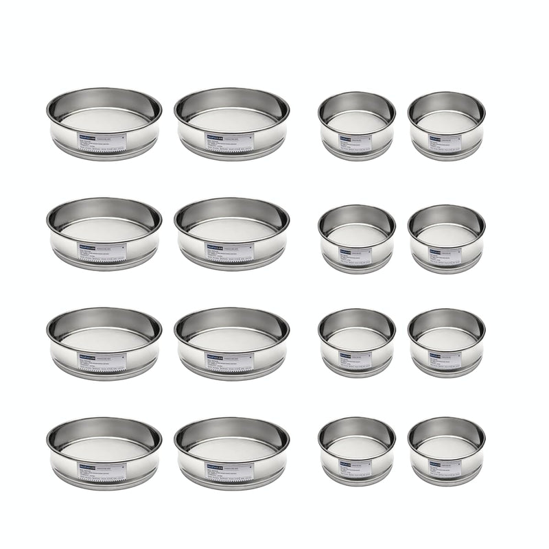 Lab Sieves 10 Mesh, Economy Test Sieve #10 Mesh, 8'' Diameter, 304 Stainless Steel Wire Cloth φ20×4.5cm 10 Mesh（2mm ）