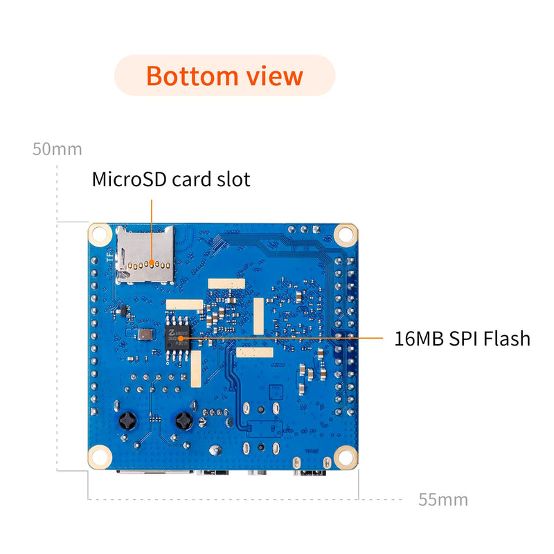 Orange Pi Zero 3 1GB LPDDR4 Allwinner H618 Quad-Core 64 Bit Single Board Computer with 16MB SPI Flash, Support WiFi and BT5.0, Development Board Computer Run Android 12 TV/Debian/Ubuntu(Zero3 1G)