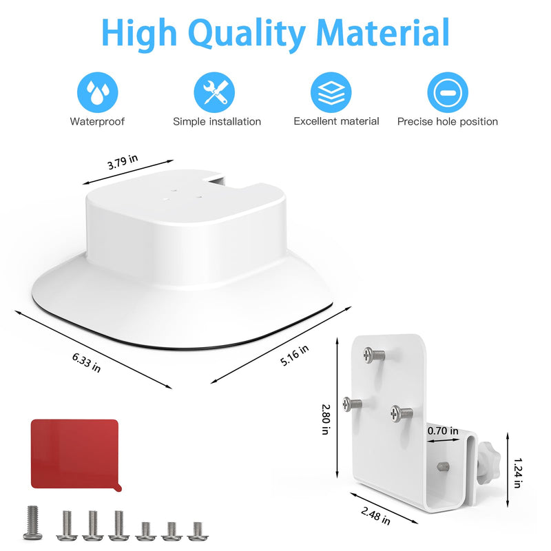 HOLACA Rain Shade Cover & Gutter Mount Compatible with Eufy Security SoloCam E30/E42 Eufy Security 4G LTE Cam S330 Solar Security Camera（1 Pcak）