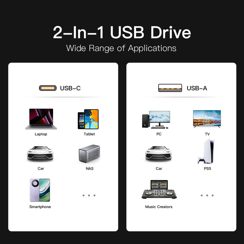 MemoStone 1TB External SSD USB-C 540MB/s, High Speed Portable USB Flash Drive with 3D NAND Flash, Compatible with Smartphone/Laptop/Tablet
