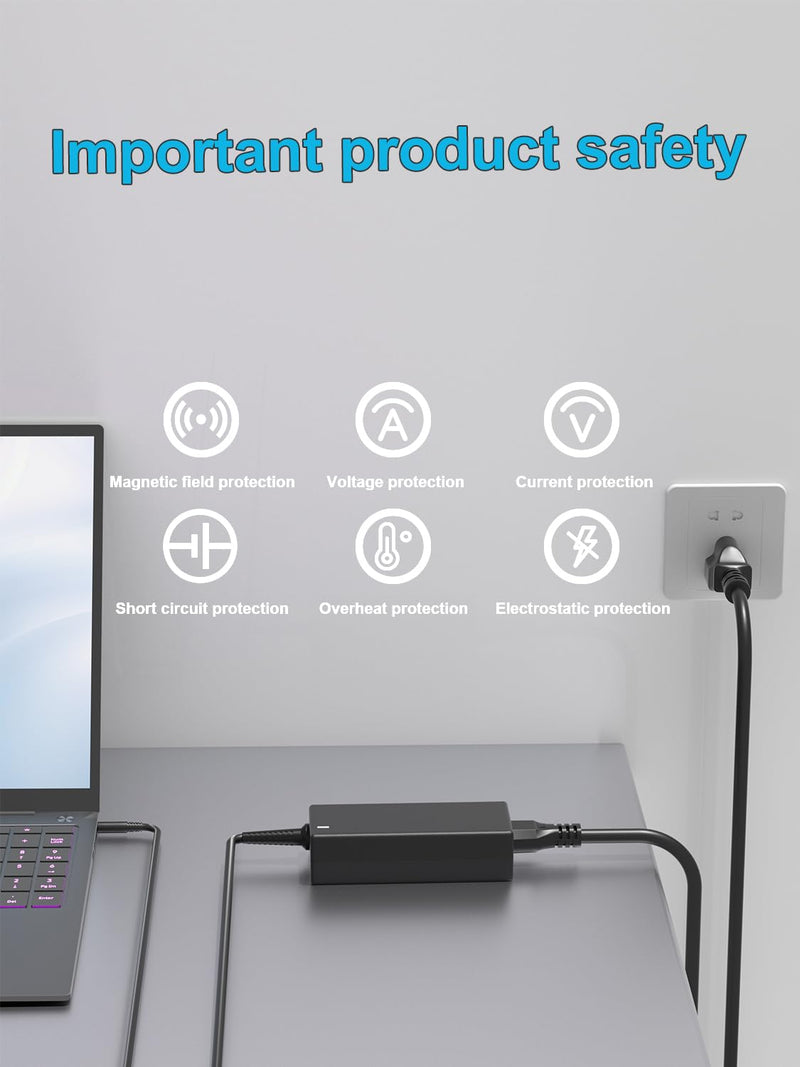 65W 45W Power Adapter Supply Cord Fit for Dell Ultra HD 4K Triple Display Wireless Docking Station D1000 D3100 5RR7X 5M48M 452-BBPG Thunderbolt Dock TB15 K16A K16A001 Charger Adapter Supply