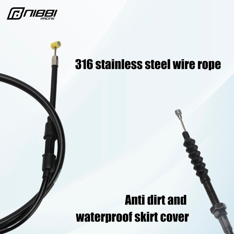 NIBBI Replacement Clutch Cable Dirt Bike Mini Bike Pit Bike MotorCross Motorcycle For NC engine 110CC 125CC 200CC 250CC (Black) Black