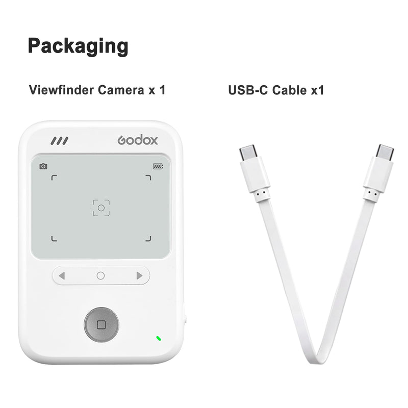 GODOX C100 Transparent Viewfinder Camera, 65g Ultra-Light Translucent Screen, 4 Aspect Ratios, Light Meter, OTG Transfer, Portable Viewfinder Camera