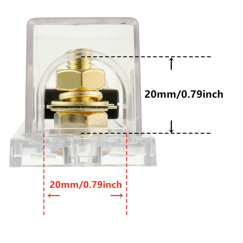 BOJACK 0/2/4 Gauge ANL Fuse Holder and 200 Amp ANL Fuses for 0 2 4 8 Gauge AWG Fuse Block, Fuse Box, Automotive Fuse Holder 200A (Pack of 2)