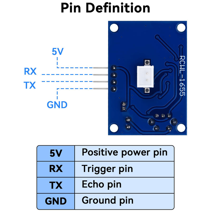 3pcs JSN-SR04T Integrated Ultrasonic Distance Measuring Module 20-500CM High Precision Distance Measuring Transducer Waterproof Design with Male to Female Jumper Wires for Arduino