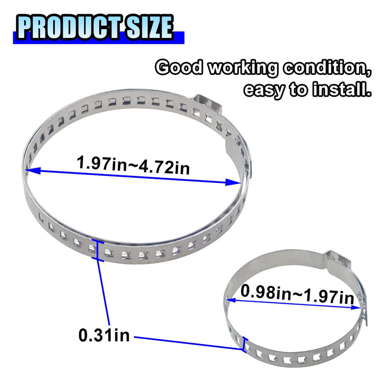 24PCS CV Boot Clamp Kit, Adjustable Axle CV Joint Boot Crimp Clamps, Stainless Steel Drive Shaft CV Boot Band Clamps Repair Tool Kit (12PCS Large+12PCS Small)