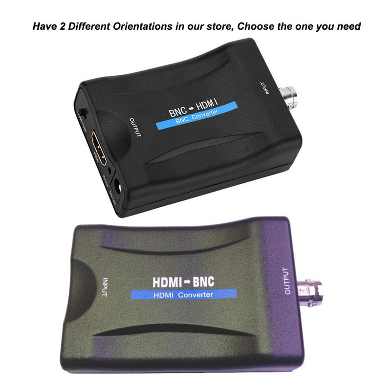 HDMI to BNC Converter Adapter - HD Digital Video in Female BNC Coax Connector Composite Box w/ 3.5mm Audio Out for DVD DVR Security Camera CVR CCTV Image Coaxial Analog CVBS Signal Monitor TV