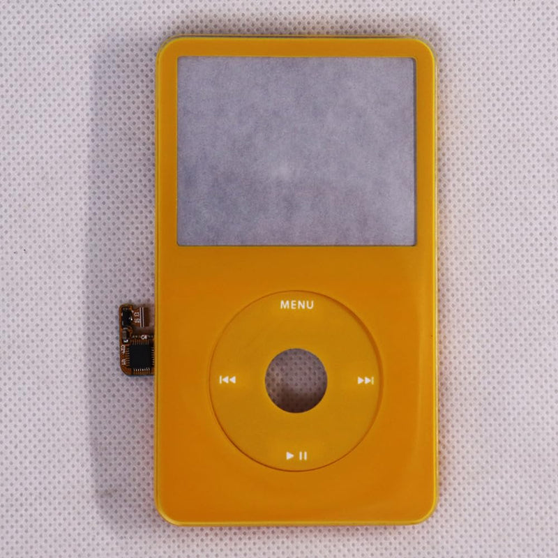 Yellow Plastic Front Cover Faceplate Housing Case Cover with clickwheel with Center Button for iPod 5th 5.5Gen Video 30GB 60GB 80GB Yellow