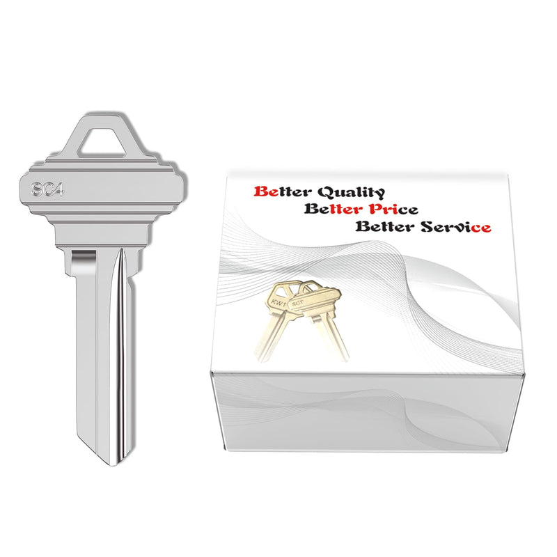 50PCS SC4 Key Blanks, Uncut SC4 (6SH1) Blank Keys | For Home and Professional Use, Copper Structures Blank Keys(SC4) Pack of 50 SC4 Blank Keys