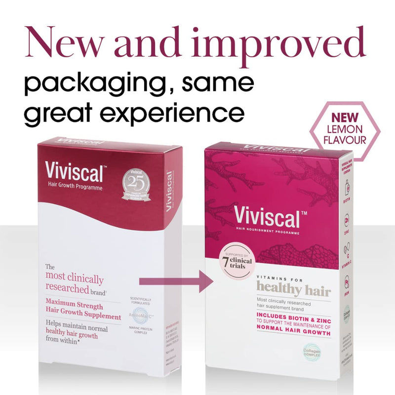 Viviscal Hair Supplement For Women, Biotin & Zinc Tablets, Natural Ingredients with Rich Marine Protein Complex AminoMar C, Contributes to Healthy Hair Growth, Pack of 90, 1.5 Month Supply 90 count (Pack of 1)
