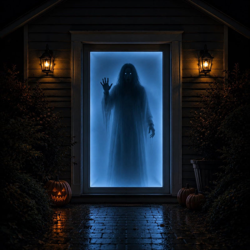 Holographic Rear Projection Screen Foldable and Portable Double Sided for Indoor Halloween Decorations, with Hang Mounting (120) 120