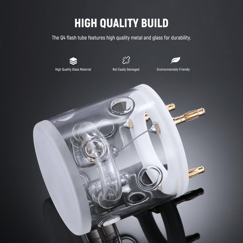 NEEWER Q4 Flash Tube 400Ws Replacement Flash Tube Bare Bulb for Studio Flash Q4, Photography Light Repair Parts Only for NEEWER Q4 Studio Flash Strobe Light