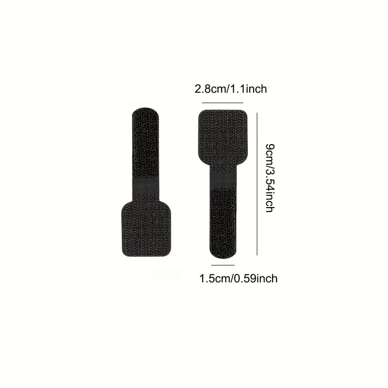 30-piece Set of Nylon Self-adhesive Under-desk Cable Ties, Multi-purpose Cable Ties, for Home and Office Use. Black 30