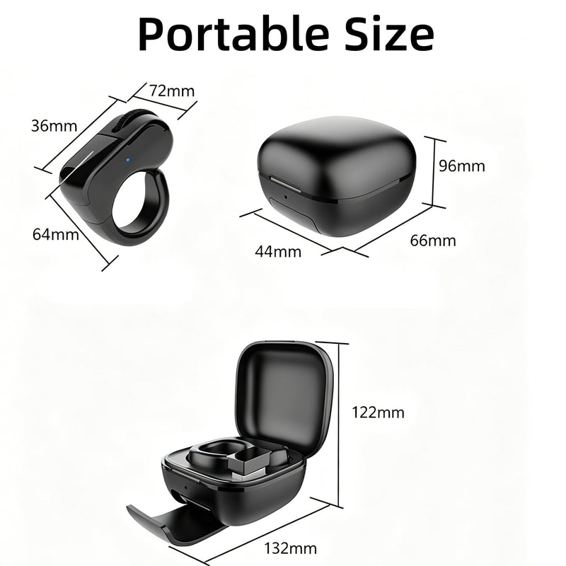 Wireless Finger Ring Mouse with Touchpad – Bluetooth 5.3 Scrolling Ring for TikTok,Kindle Page Turner,Presentation Clicker & Remote Camera Shutter – for iPhone, iPad, Android, PC,Mac,Rechargeable