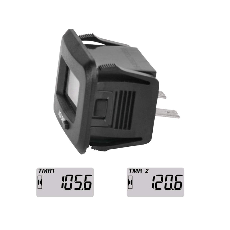 Jayron Digital LCD AC/DC 5V to 277V Hour Meter,Resettable Partial Running Hours,Initial Hours Settable,Waterproof,Use for Generator Compressor Garden Lawn Mower Tractor Golf Cart Club Car(HM038AD-C1) HM038AD-C1